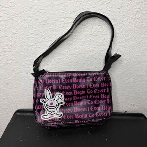 Vintage Y2K "It's Happy Bunny" mini shoulder purse designed by Jim Benton
